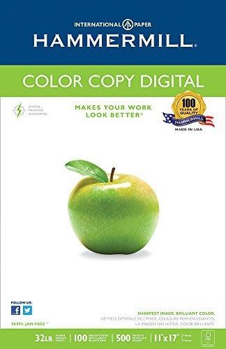 Hammermill Color Copy Digital, 32lb., 100 Bright, 11x17 Ledger, 500 Sheet/1 Ream