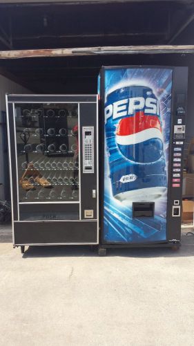 A P 7600 Snack Vending Machine &amp; Dixie Narco Soda Vending Machine 8 Selection