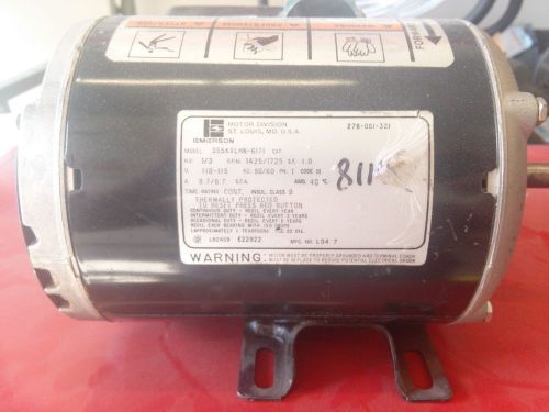 EMERSON MOTOR  MODEL S55KXLHN-6171 1/3 HP THERMALLY PROTECTED