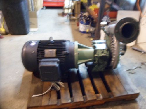 INVINCIBLE TURBO FLOW AIR MOVER W/ LEESON 40/30HP MOTOR #95652 3PH 5&#034; USED