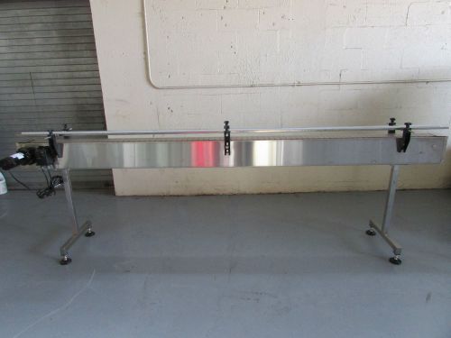 CONVEYOR 6&#039; x 7&#034;- NEW WITH PLASTIC TABLE TOP BELT-STAINLESS STEEL-MADE IN USA