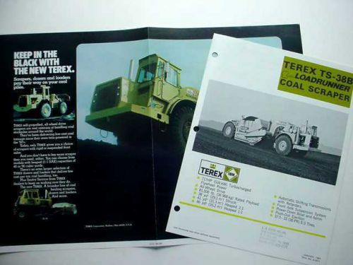 Terex TS-38B &amp; TS-46B Coal Scraper Literature &amp; Poster