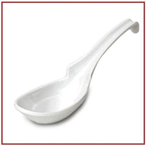 JapanBargain - Asian/Chinese Melamine Ladle Soup Spoons, 12 Pack, White