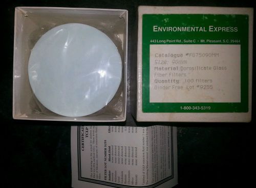 Tclp filters environmental express 90mm borosilicate glass fg75090mm