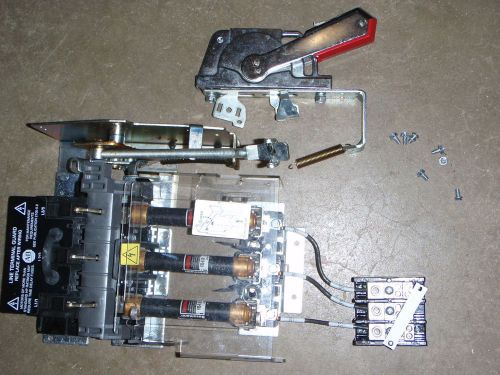 Allen bradley fused disconnect with 12&#034; panel depth shaft, handle and guards for sale