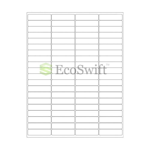 (80) 1.75 x 0.5 Laser Address Shipping Adhesive Labels 80 per sheet 1 3/4 x 1/2