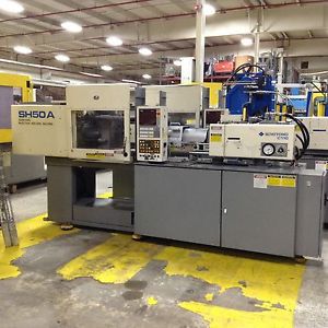 Sumitomo 55 ton injection molding machine sh50a-c110-1.7 used #75121 for sale