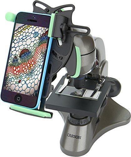 Carson beginner 40x-400x compound student microscope with universal smartphone for sale