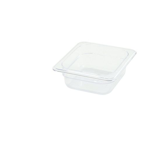 Winco SP7602, 2.5-Inch Deep One-Sixth Size Polycarbonate Food Pan, NSF