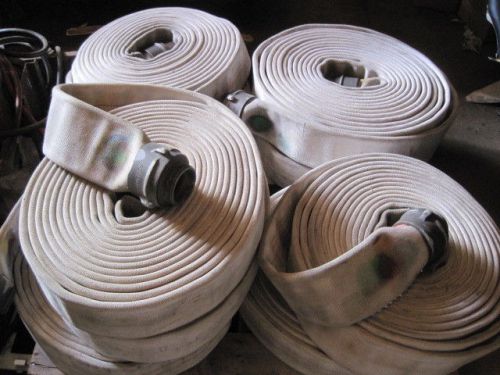 Lot of 9  50 foot 3&#034; Used Surplus Firehoses with Aluminum Couplings