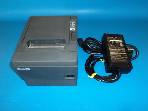 Epson TM-T88III M129C POS Thermal Receipt Printer Serial Gray With Power Adapter