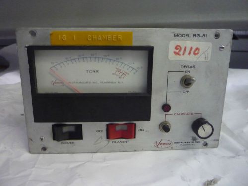 Veeco instruments inc. model # rg-81-ionization gauge control ( item # 2110/11) for sale