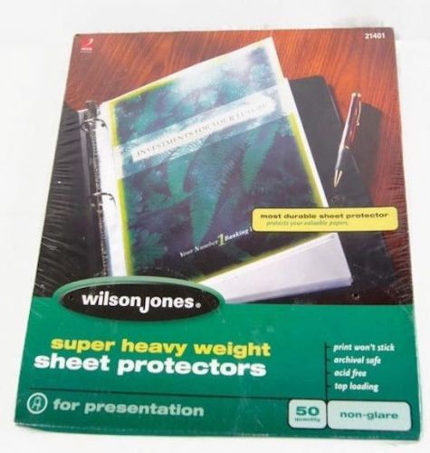 Wilson Jones Super Heavy Weight Sheet Protectors For Presentation 50 Quantity