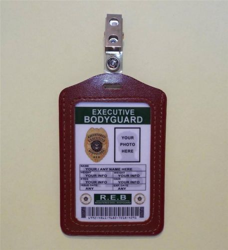 Bodyguard ID Badge &gt;&gt;CUSTOMIZE WITH YOUR PHOTO &amp; INFO&lt;&lt;  EXECUTIVE BODYGUARD ID