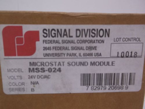 FEDERAL SIGNAL MSS-024 SOUND MODULE 24V *NEW IN A BOX*