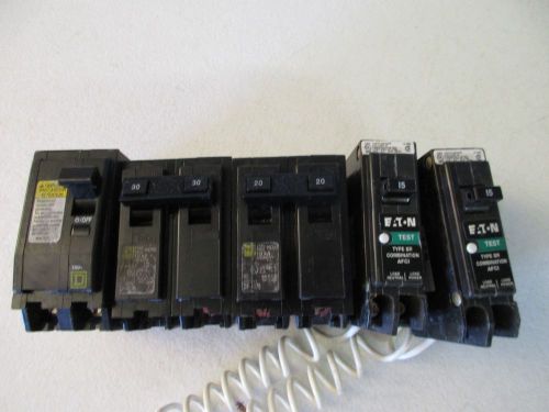 Lot Mix of Breaker 2 BR BRCAF115, Type HOM 30 &amp; 20 ~ 60 A Breaker total of 5 \\