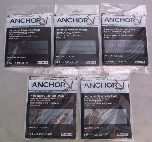 Anchor Brand FS-5H-10 Hardened Glass Filter Plate Lot of 5