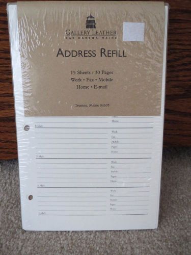 Organizer Address Record Refill Style 11130 Gallery Leather