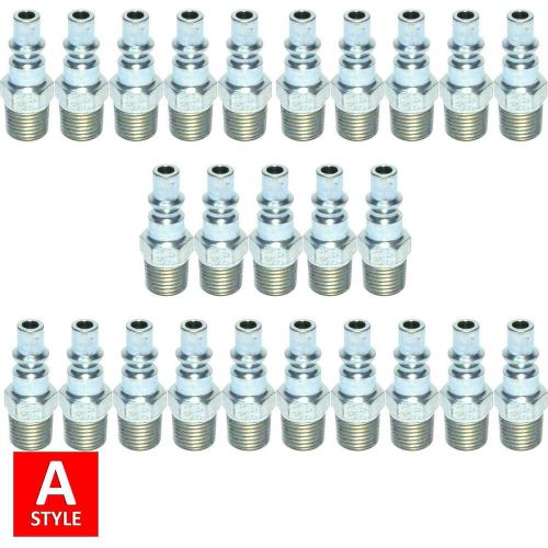 25pc Foster 210-10 A Style Air Hose Fittings 1/4&#034; Male NPT Plugs ARO Milton 777