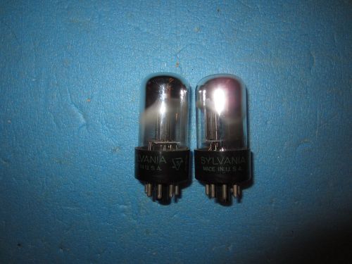 Pair of sylvania 6sn7gt chrome dome tubes - hickok tested for sale