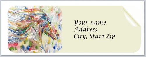 30 personalized return address labels horse buy 3 get 1 free (c804) for sale