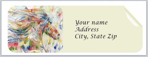 30 Personalized Return Address Labels Horse Buy 3 get 1 free (c804)