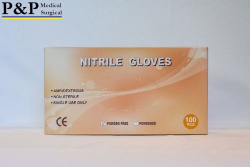 P&amp;P Nitrile Exam Gloves Small Powder Free 10 boxes=1000gloves Designed in USA