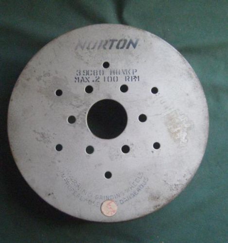 Norton grinding wheel 39c80-h8vkp max .2 100 rpm 83851 10x2-1/4x2 recessed 7-1/8 for sale