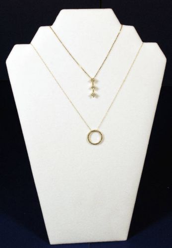 1 white 13&#034; velvet necklace pendant jewelry displays for sale