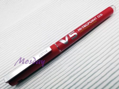 1 Pilot Hi-Tecpoint V7 Cartridge System Needle Tip 0.7mm Roller Ball Pen, RED