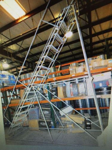 15 step 12&#039; 15&#039; warehouse rolling ladder disassembled for moving! no shipping! for sale