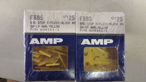AMP FB8S NEW IN BOX END STOP FLEXI-BLOCK 25PC BOXES SEE PICS #B75