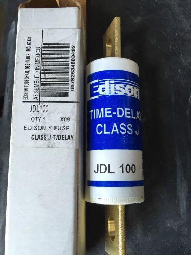 EDISON JDL-100 class j time delay fuse New 100amp