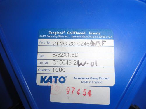 8-32 X 1.5D (.246&#034;) KATO Tangless Inserts, 2TNC-2C-0246WSF, Partial Roll - 250+