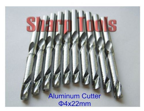 5pcs 4*22mm 1 Flute Aluminum Cutter End Mill CNC router bits Cu PVC