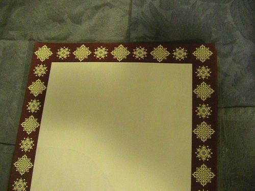 GOLDEN &amp; BROWN BORDER   HOLIDAY COMPUTER PAPER...55 PIECES