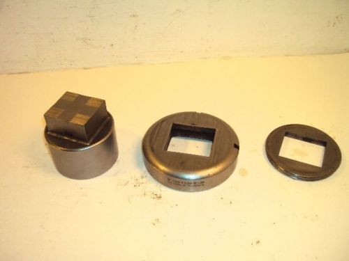 Wilson Amada 3-1/2&#034; Station Tooling 2.000 x 2.250 Punch Die &amp; Stripper Plate