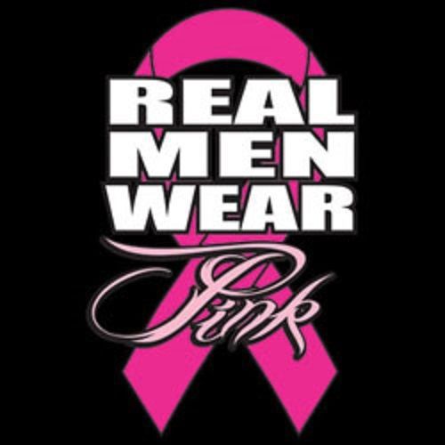Real Men Wear Pink Breast Cancer HEAT PRESS TRANSFER for T Shirt Sweatshirt 735b