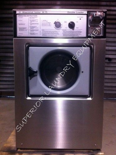 Wascomat junior w75 washer, stainless steel, 220v, 3ph, coin, reconditioned for sale