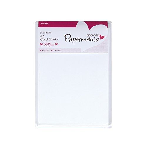 DOCrafts docrafts A6 Papermania Cards and Envelopes, White, 2.75 by 4-Inch