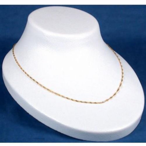 White Plastic Necklace Bust Display