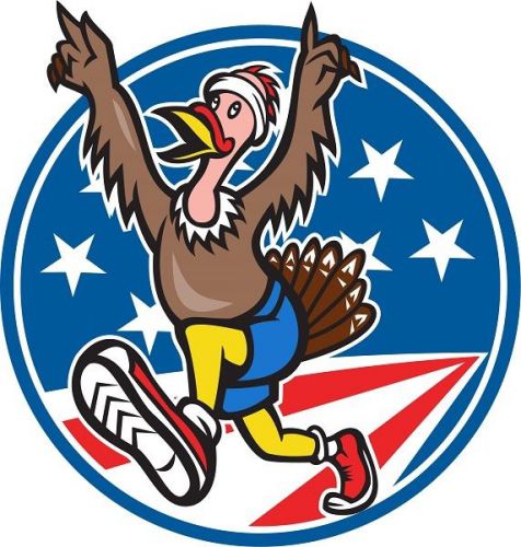 30 Custom American Running Turkey Personalized Address Labels