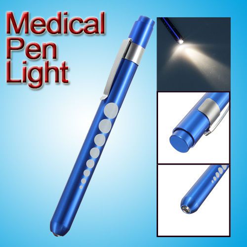 Medical EMT Surgical Pocket Pen Light Flashlight Torch With Scale First Aid 5W