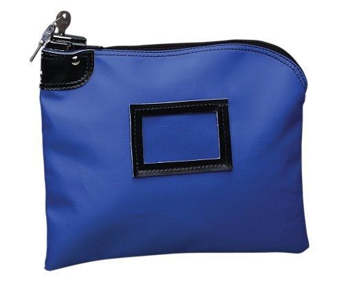 PM Company SecurIT Nylon Night Deposit Bag with Lock, 9 x 12 Inches, Blue, 1 per