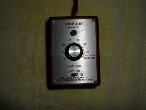 OHM-LITE TVRS Wire and Diode Tester, Model 502