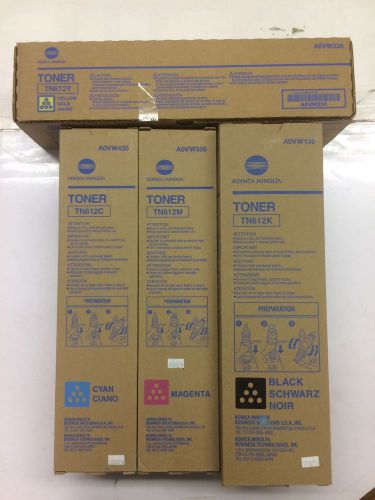 Konica Minolta Set of 4 Toners TN612C, TN612M, TN612Y, TN612K, CMYK