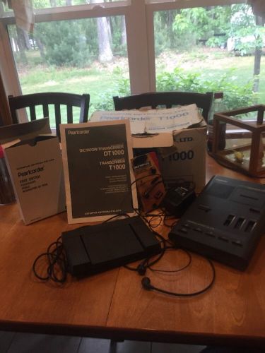 (CIB) OLYMPUS Pearlcorder T1000 Microcassette Dictation Transcriber Systems