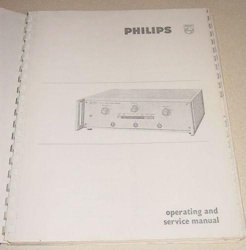 Philips Operating &amp; Service Manual for Color Pattern Generator PM 5552