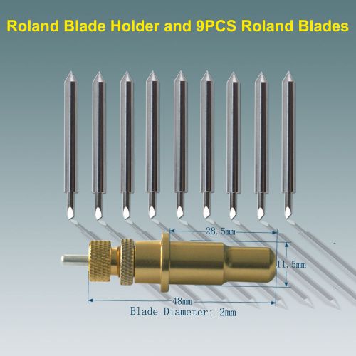 1PC Roland Blade Holder 9PCS  Roland Cutting Plotter Blades 30 45 60 Degree