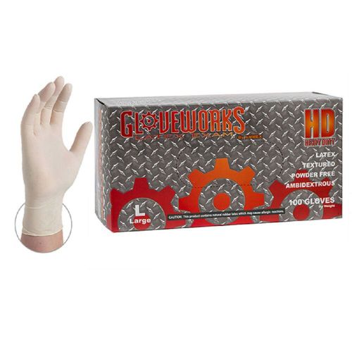 1000 HD Latex Gloves XL  POWDER FREE case Heavy Duty, Tattoo, Food, Mechanic